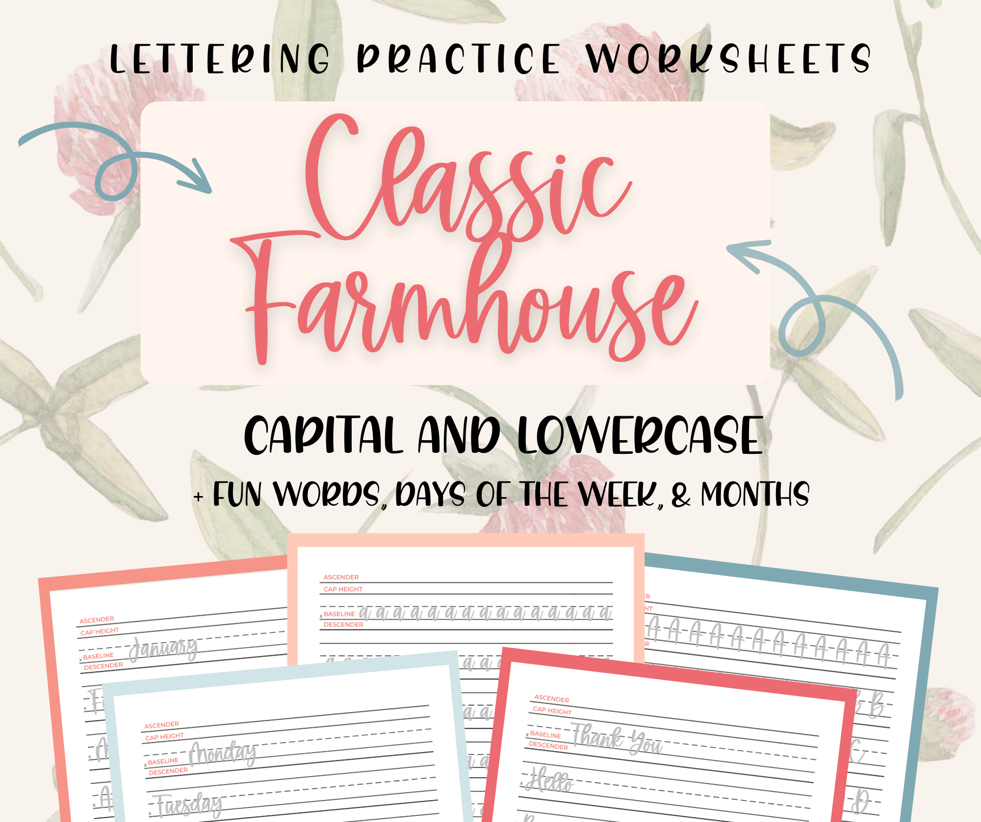 Faarmhpuse Lettering Classic Farmhouse: Hand Lettering Bundle – Abby Rike