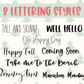 Christmas Words Hand Lettering Worksheets