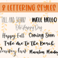 Fall Words Hand Lettering Worksheets