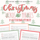 Christmas Words Hand Lettering Worksheets
