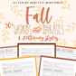 Fall Words Hand Lettering Worksheets