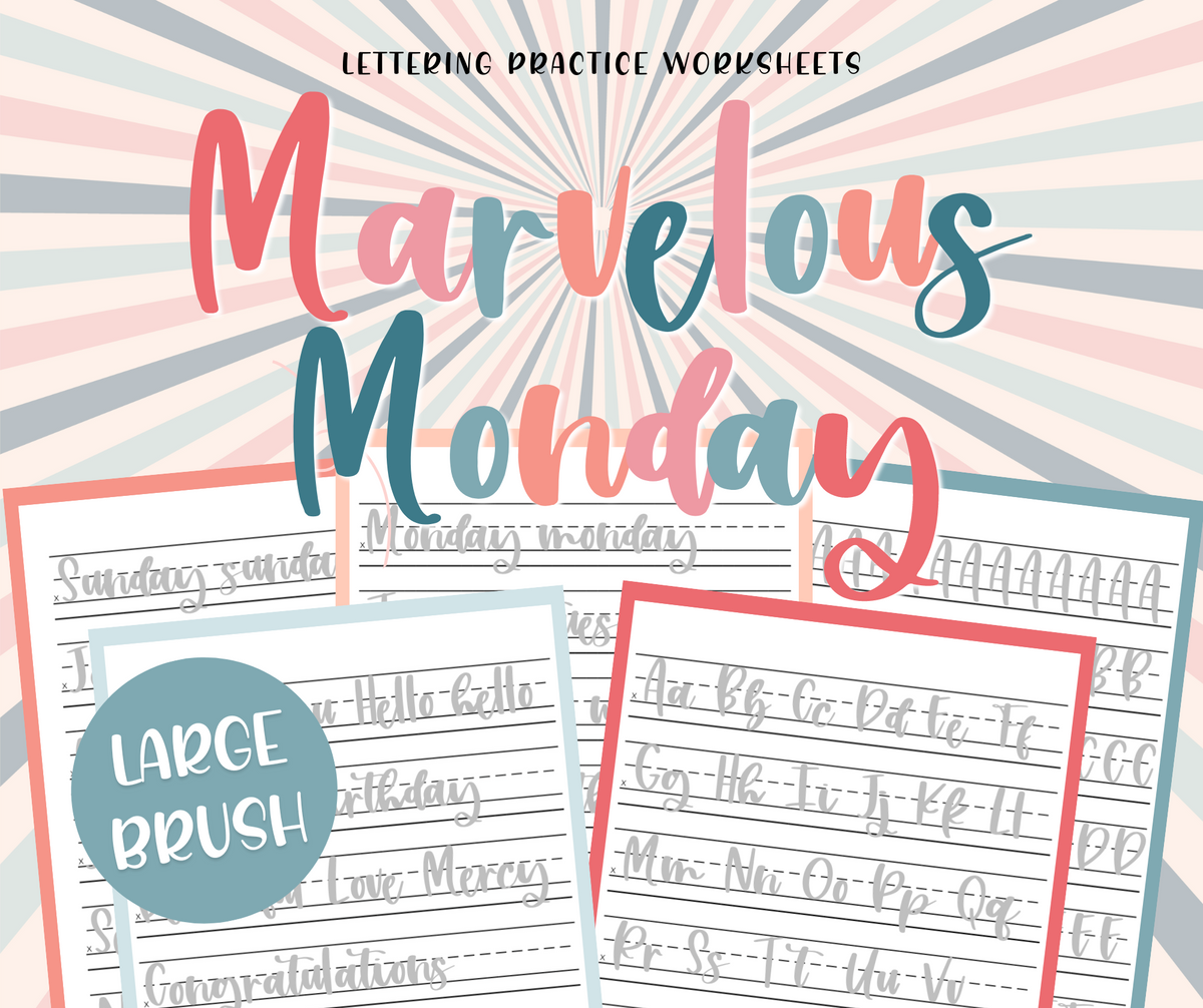 Monday Fun Day Lettering Marvelous Monday Hand Lettering Bundle – Abby Rike