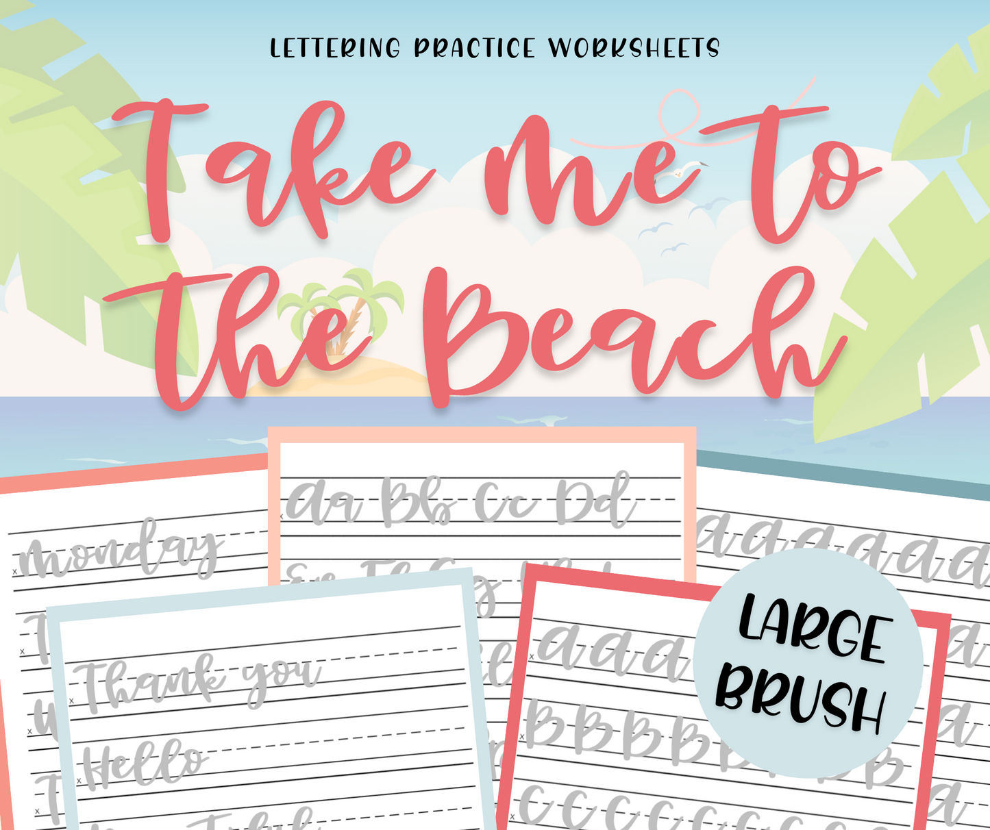 Take Me To The Beach Hand Lettering Bundle